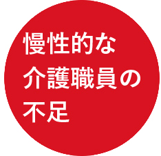 慢性的な介護職員の不足の解説図