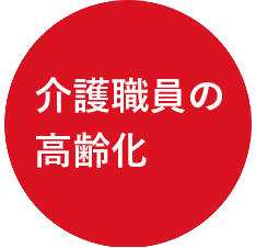 介護職員の高齢化を解説する画像